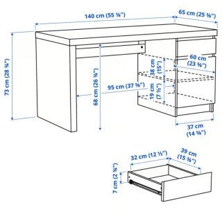 Escritorio IKEA MALM Madera