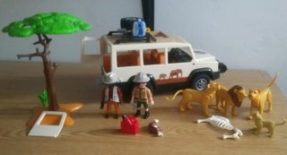 Lote Playmobil Safari Coche y Animales