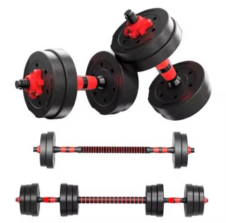 Juego Mancuernas Ajustables Negro/Rojo