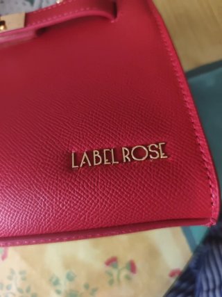 Bolso Label Rose Rojo