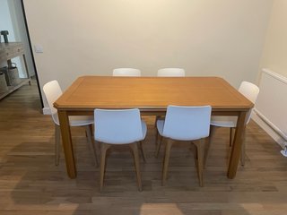 Pack 6 Sillas Comedor Plástico y Madera