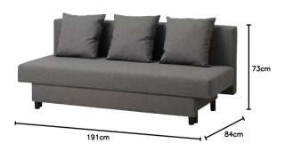 Sofá Cama Ikea Asarum Gris