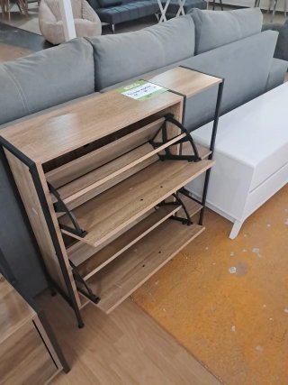 Mueble Zapatero Recibidor Madera y Metal