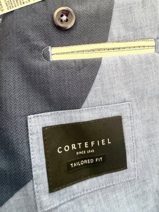 Americana de lino azul Cortefiel Talla M