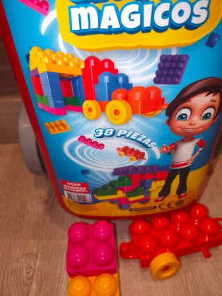Carro de bloques de construcción para niños