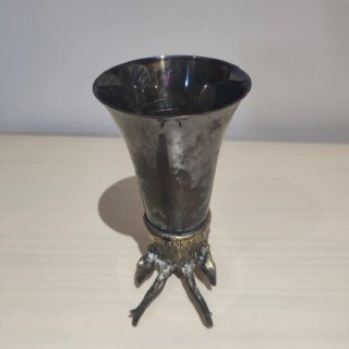 Vaso ciervo bronce y alpaca