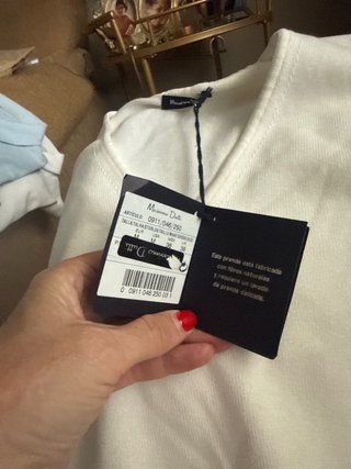 Jersey Massimo Dutti Blanco Talla M