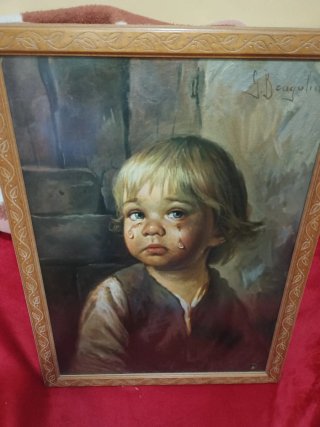 El niño que llora" del artista italiano Giovanni B
