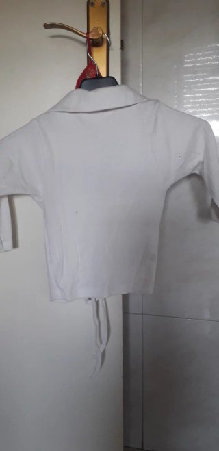 Top blanco Inside manga 3/4