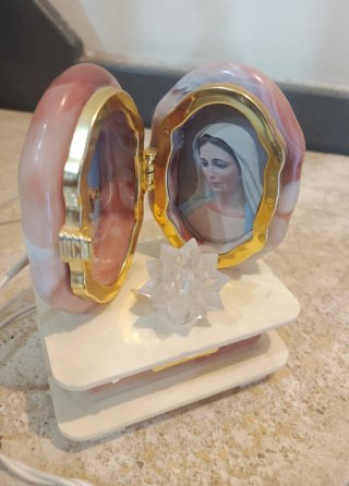 Piccolo Altarino luminoso Medjugorje vintage
