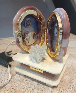 Piccolo Altarino luminoso Medjugorje vintage