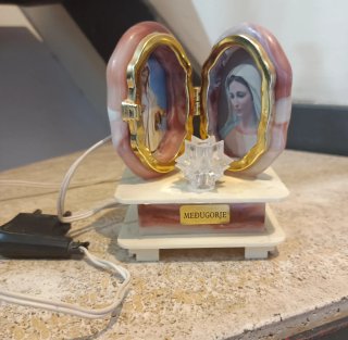 Piccolo Altarino luminoso Medjugorje vintage