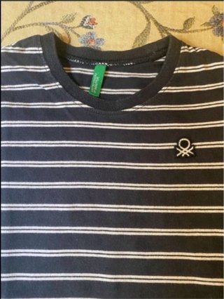 Lote Benetton: Polo Blanco y Camiseta 6/7 años