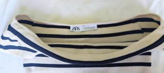 Top spalle scoperte a righe Zara taglia S