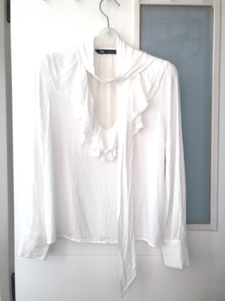 Camisa Zara Blanca Talla XS