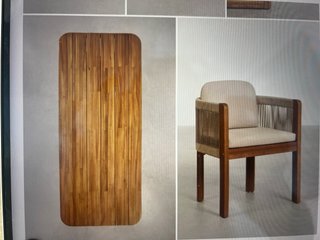Conjunto de jardin a estrenar, mesa y 8 sillas