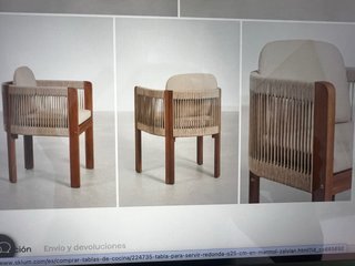 Conjunto de jardin a estrenar, mesa y 8 sillas