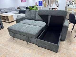 Sofá Cama Gris con Arcón - ¡Oferta!