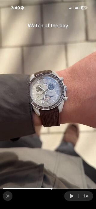 Omega Speedmaster Prata e Castanho