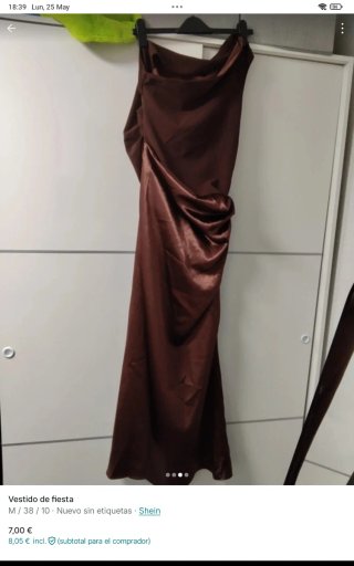 Vestido de fiesta Shein Marrón Talla M