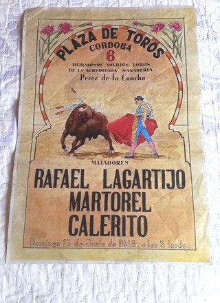 Cartel Toros Córdoba 1948