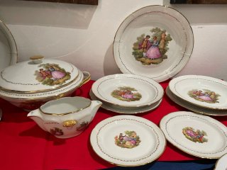Vajilla Ancel Limoges fina Porcelana Fragonard