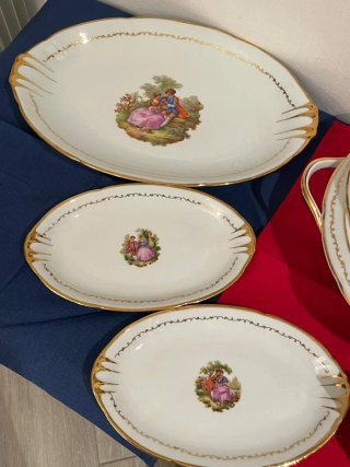 Vajilla Ancel Limoges fina Porcelana Fragonard