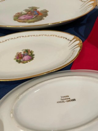 Vajilla Ancel Limoges fina Porcelana Fragonard