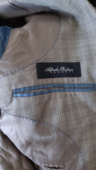 Chaqueta de traje a cuadros para hombre