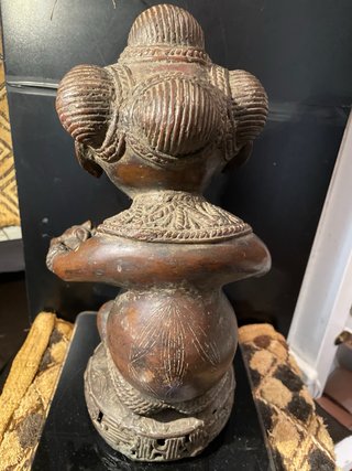 Figura Arte Africano Bronce