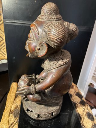 Figura Arte Africano Bronce