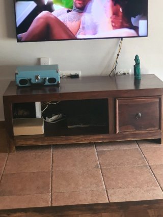 Mueble de salón de madera maciza