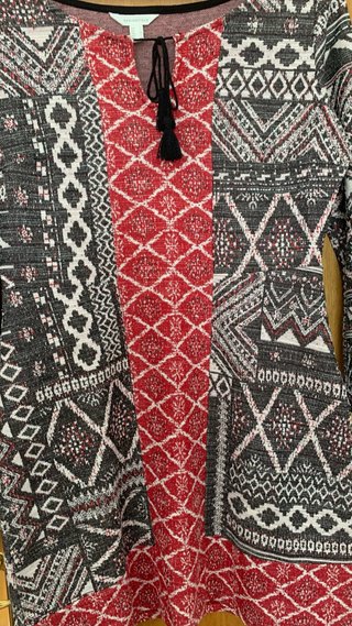 Vestido estampado étnico mujer
