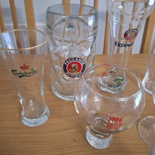 Lote 7 Vasos y Copas Cerveza Varias Marcas
