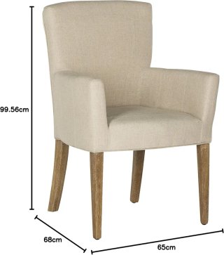 Silla de tela beige, patas madera Marca SAFAVIEH