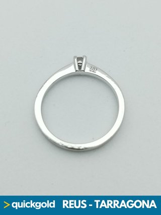 035-01-00862 ANILLO ORO 18k BLANCO DIAMANTE SOLITA