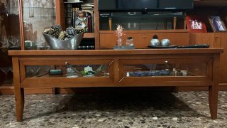 Mesa Comedor Cristal y Madera