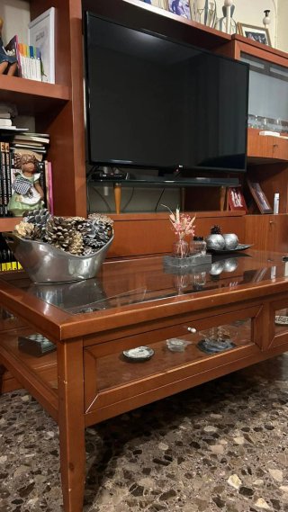 Mesa Comedor Cristal y Madera