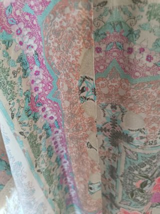 Kimono Zara estampado con flecos talla única