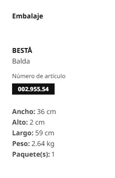 Balda BESTÅ IKEA blanca 56x36 cm