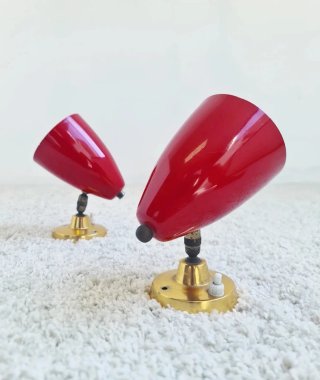 2 apliques Mid Century. Vintage 50s.