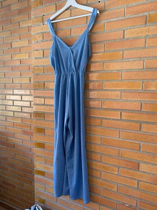 Mono corto Stradivarius azul lunares Talla M