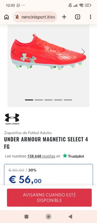 Zapatillas Under Armour Naranja y Verde