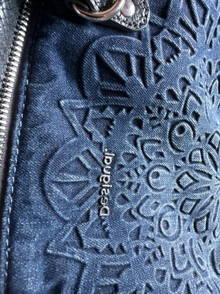 Bolso Desigual Azul y Plateado ORIGINAL !!