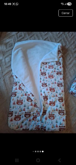Saquito y bolso para carro. Bebes recien nacido.
