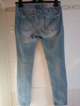 Jeans Stradivarius Blu Strappati