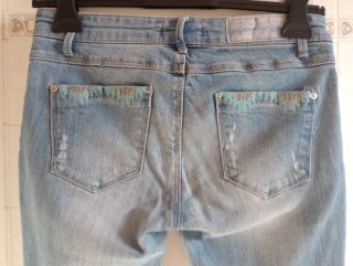 Jeans Stradivarius Blu Strappati