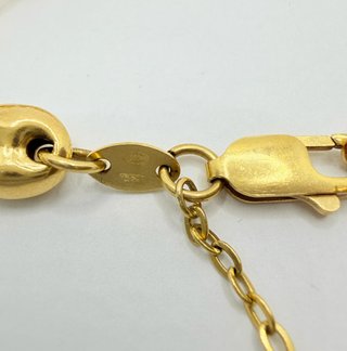 Pulsera Calabrote de oro de 18k, 13.83 g, 19.5 cm.