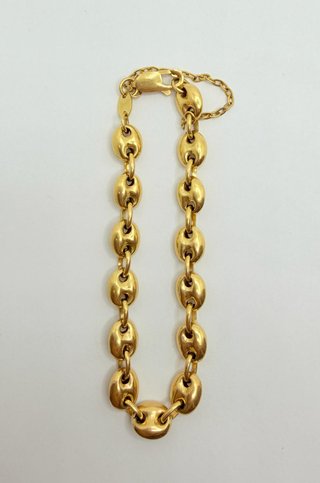 Pulsera Calabrote de oro de 18k, 13.83 g, 19.5 cm.