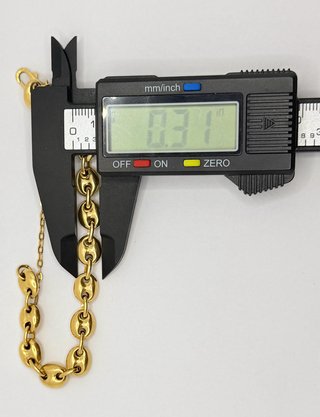 Pulsera Calabrote de oro de 18k, 13.83 g, 19.5 cm.